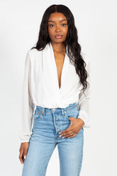 Isla Long Sleeve Chiffon Bodysuit