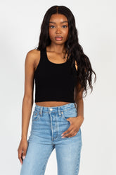 C'est Moi Bamboo Crop Tank Top