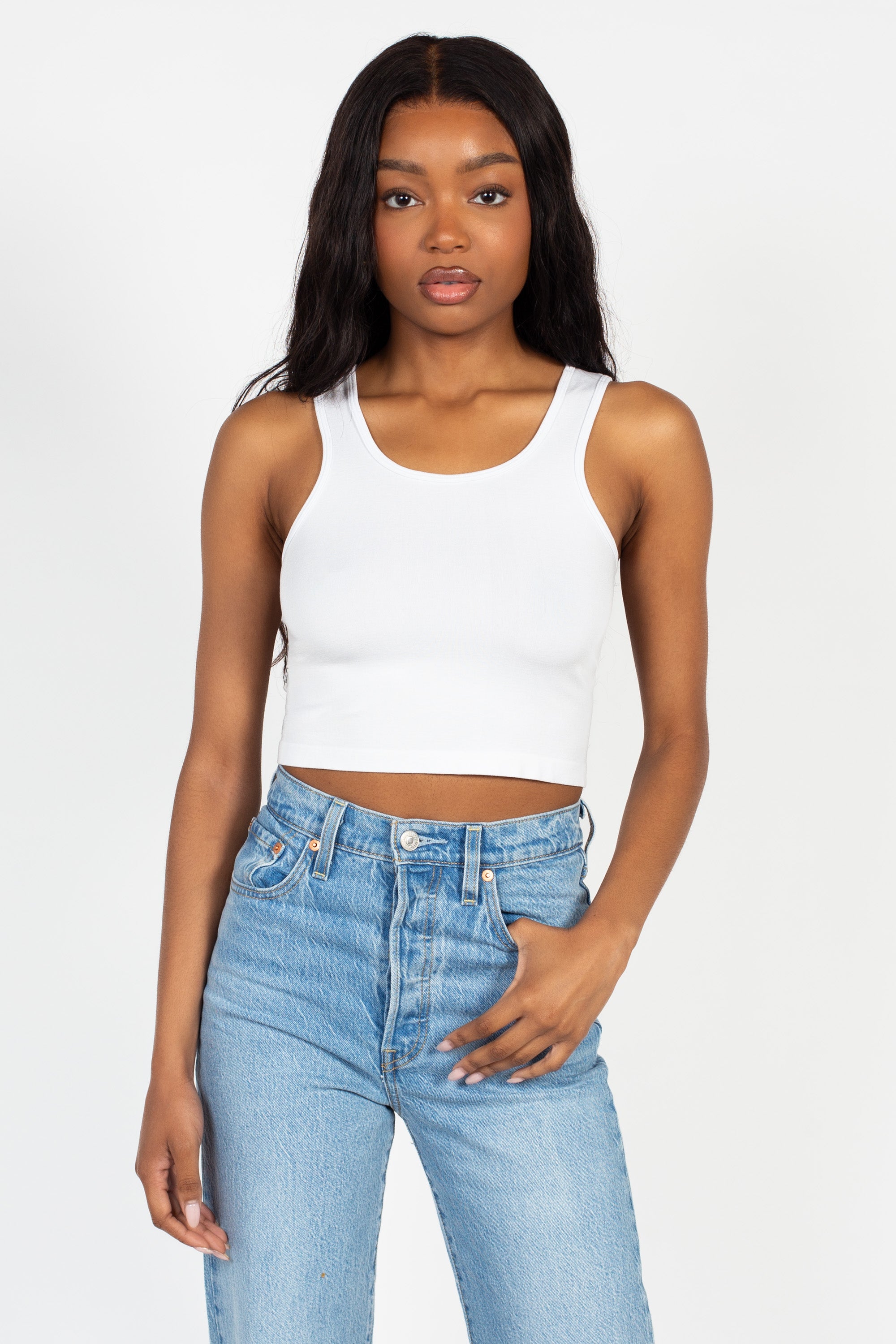 C'est Moi Bamboo Crop Tank Top