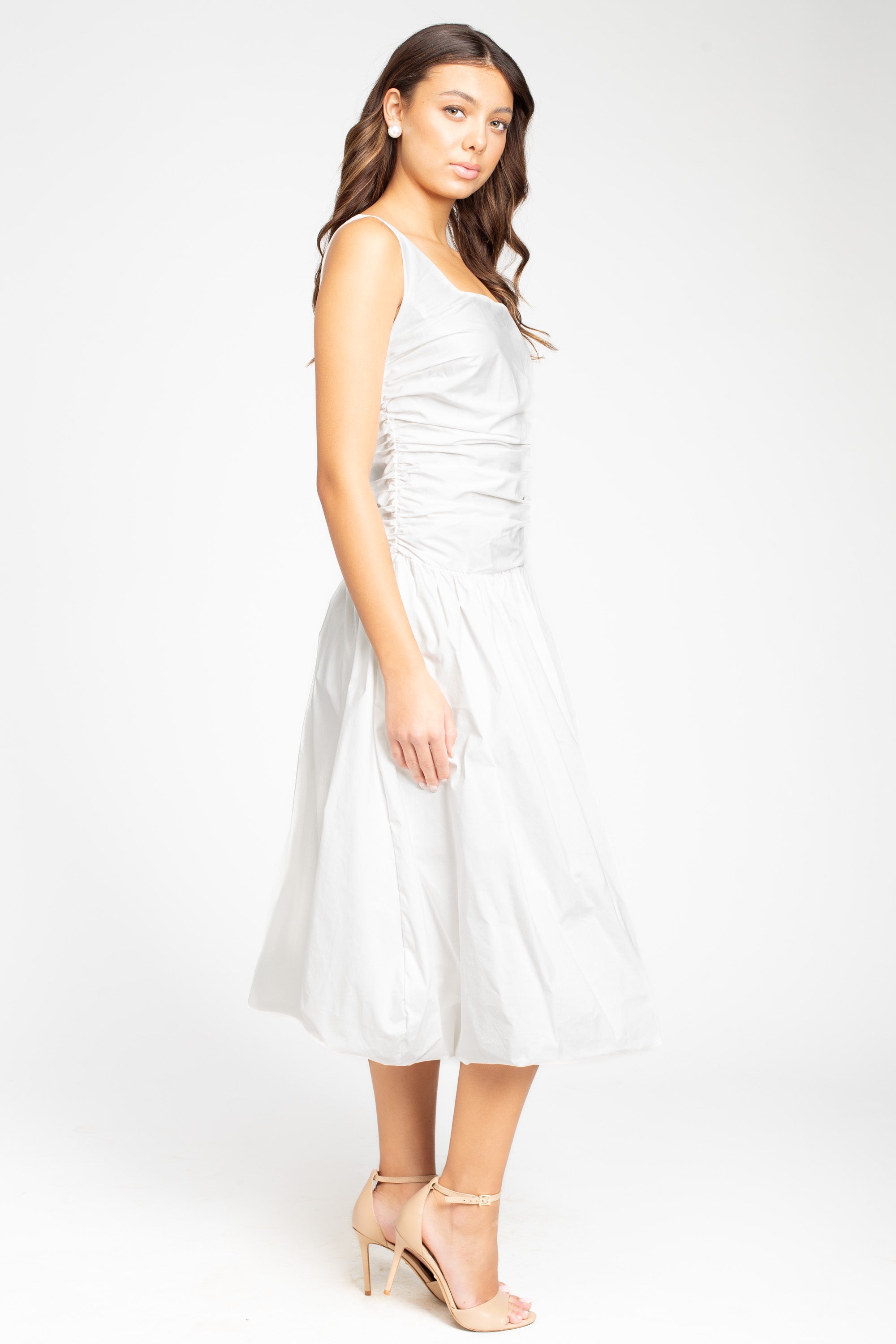 Clarabelle Bubble Hem Midi Dress